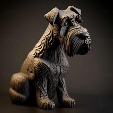 3D model Zwergschnauzer dog (STL)